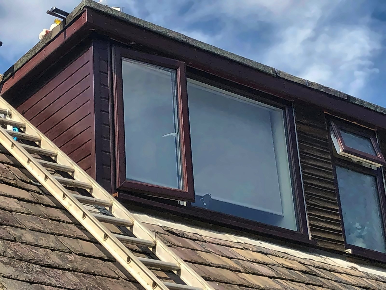 Dormer window with new cladding